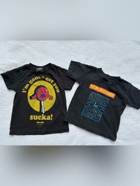 Vintage Kids Tee’s Pac-Man and Sugar Factory - Set of 2